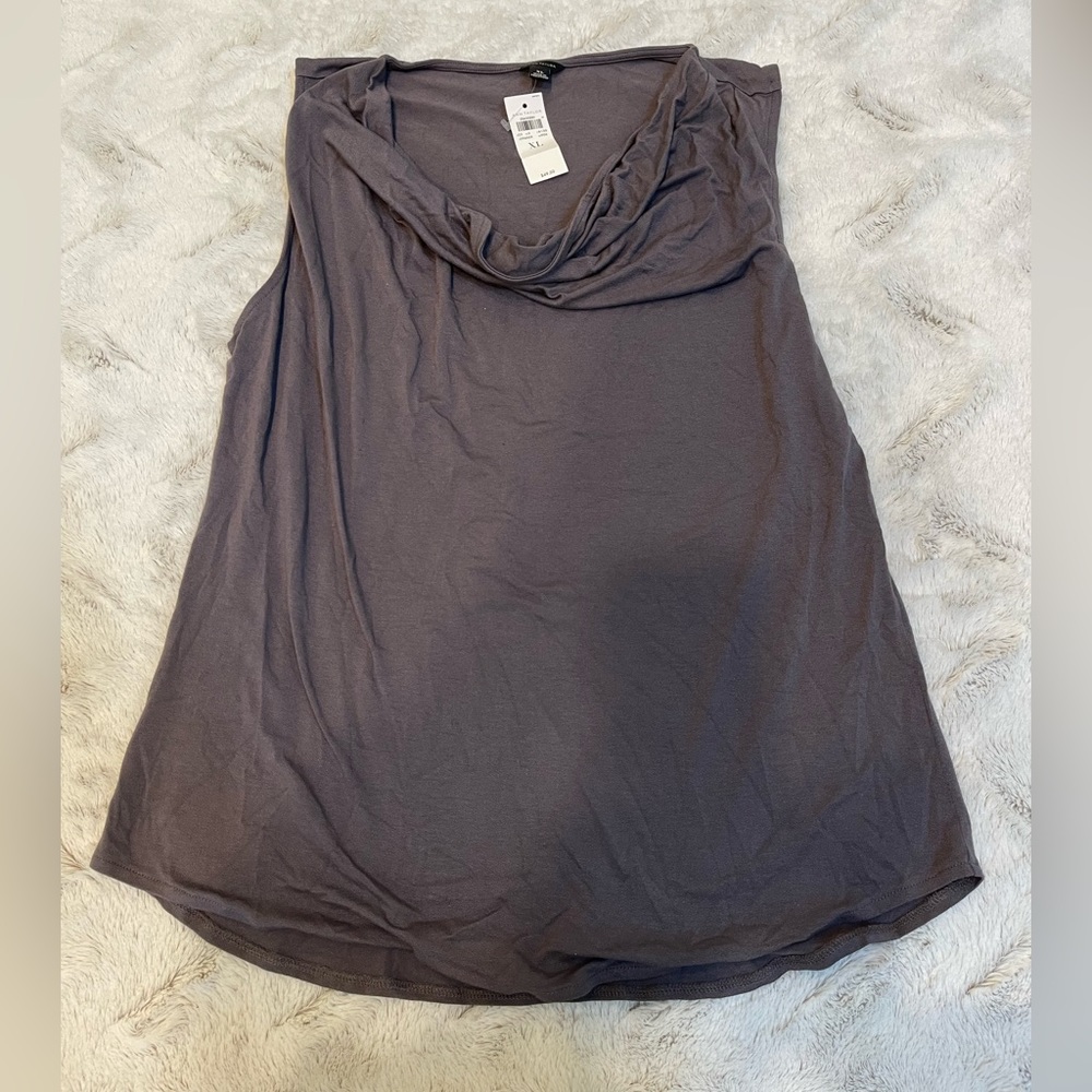 ANN TAYLOR cami shell sleeveless pullover blouse, Taupe, size XL - NWT